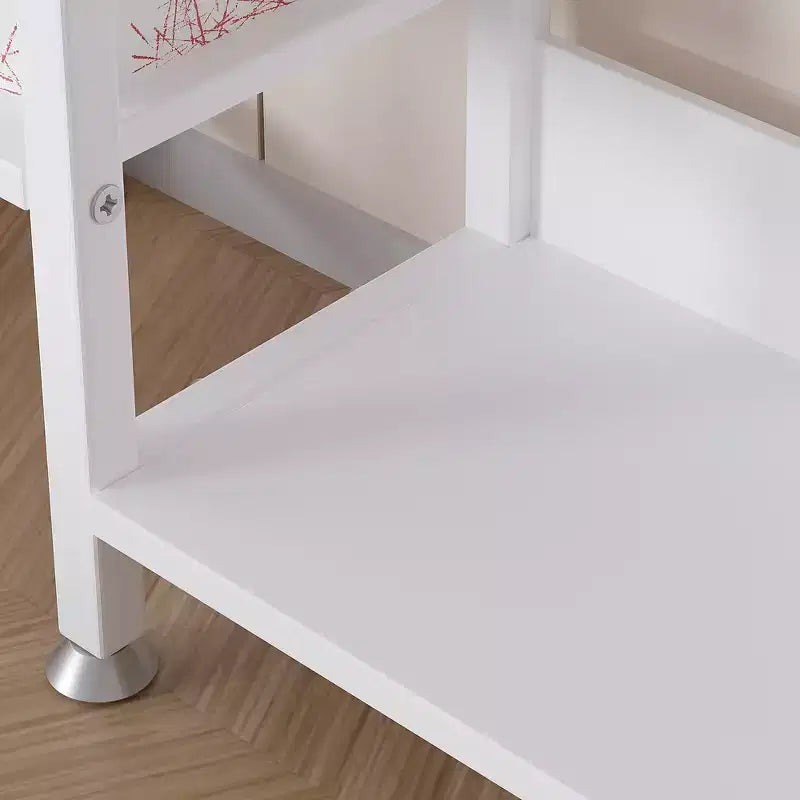 Appendiabiti aperto, guardaroba autoportante resistente con 5 ripiani e asta appendiabiti per piccoli spazi, rovere/bianco