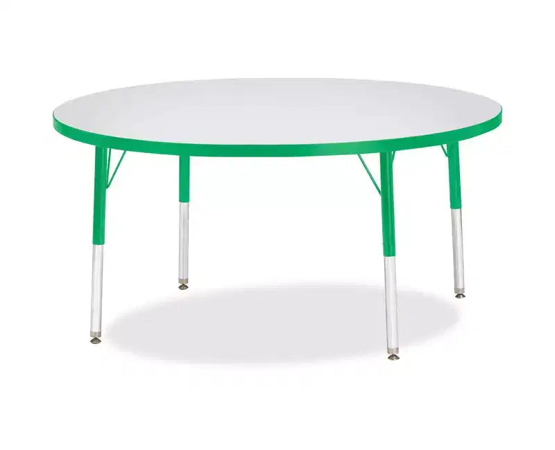 Tavolo rotondo Jonti-Craft Berries altezza elementare con bordo colorato 122 x 122 cm verde