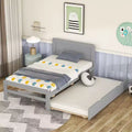 Struttura letto a piattaforma moderna Okak Twin con rotelle estraibili e 2 cassetti portaoggetti, in legno robusto, silenziosa, non richiede molle, facile da montare