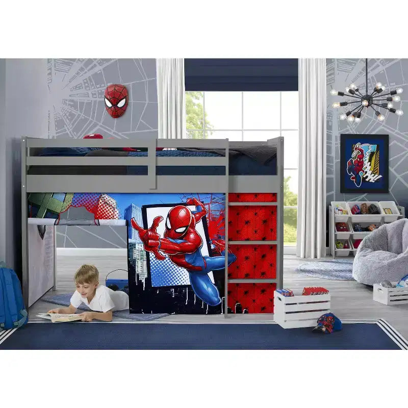 Tenda da letto Spider-Man per letto a soppalco