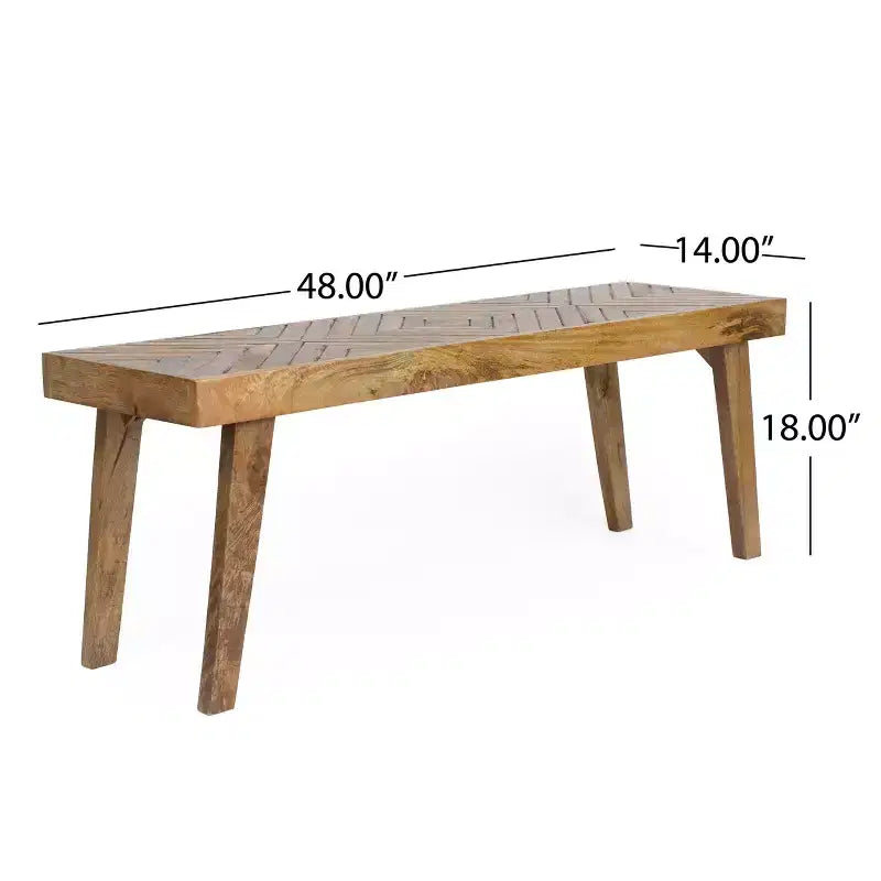 Panca Boho fatta a mano in legno di mango