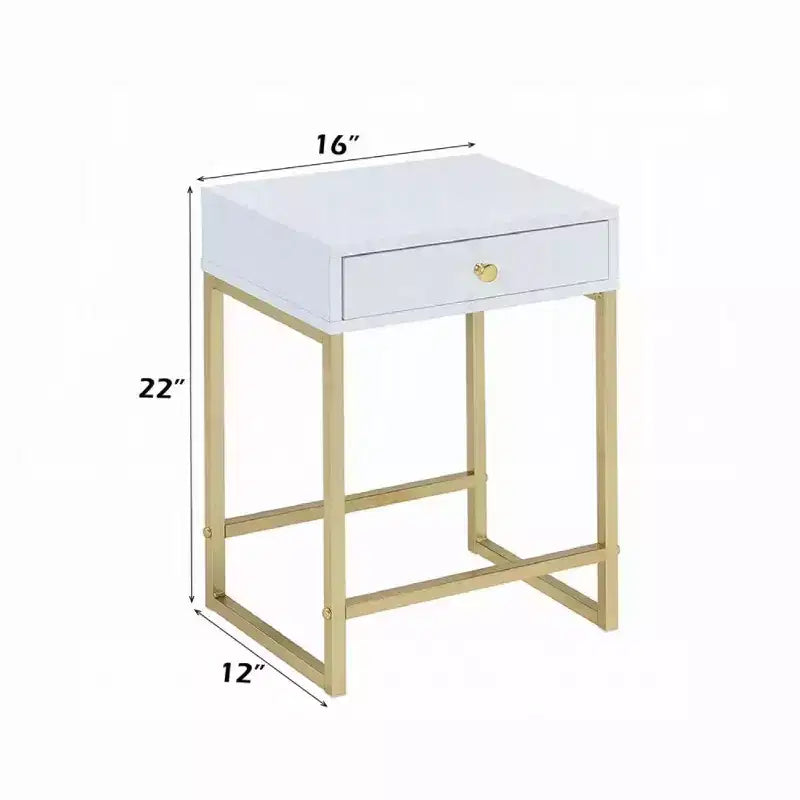 Tavolino, Bianco e Oro