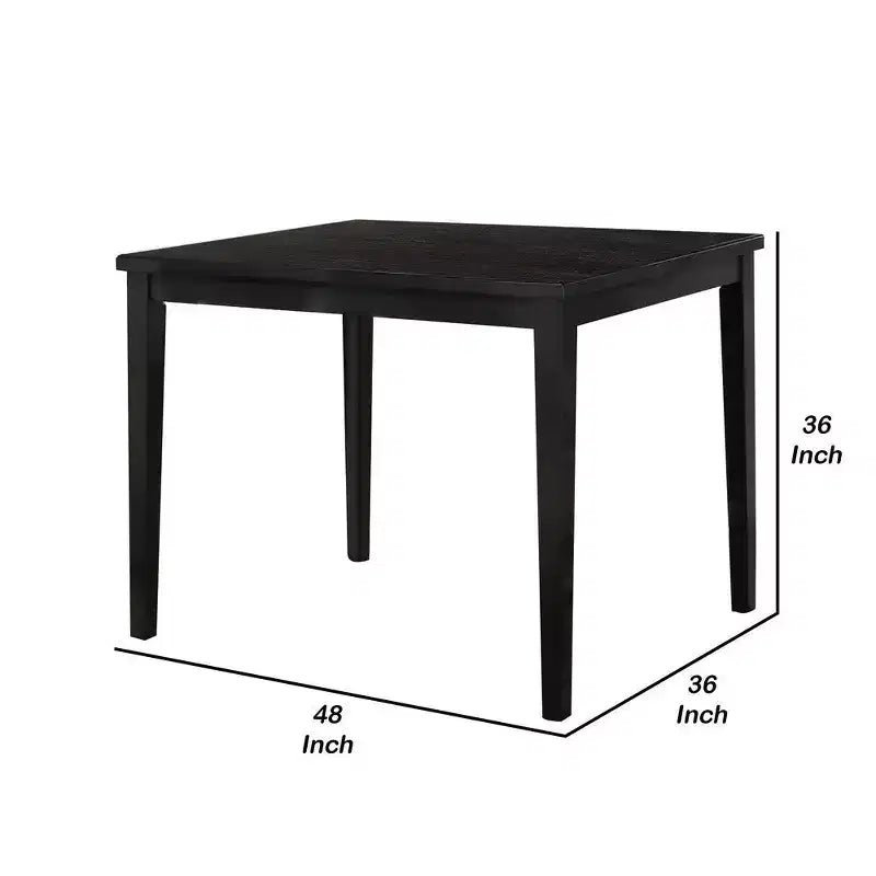Tavolo ad Altezza Bancone, Piano Rettangolare da 122 cm, Noce Scuro