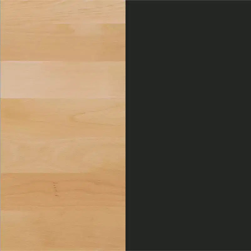 Piano da tavolo commerciale per interni in legno massello rettangolare Bennett con base in ghisa resistente alla ruggine con altezza bancone rotonda da 18"
