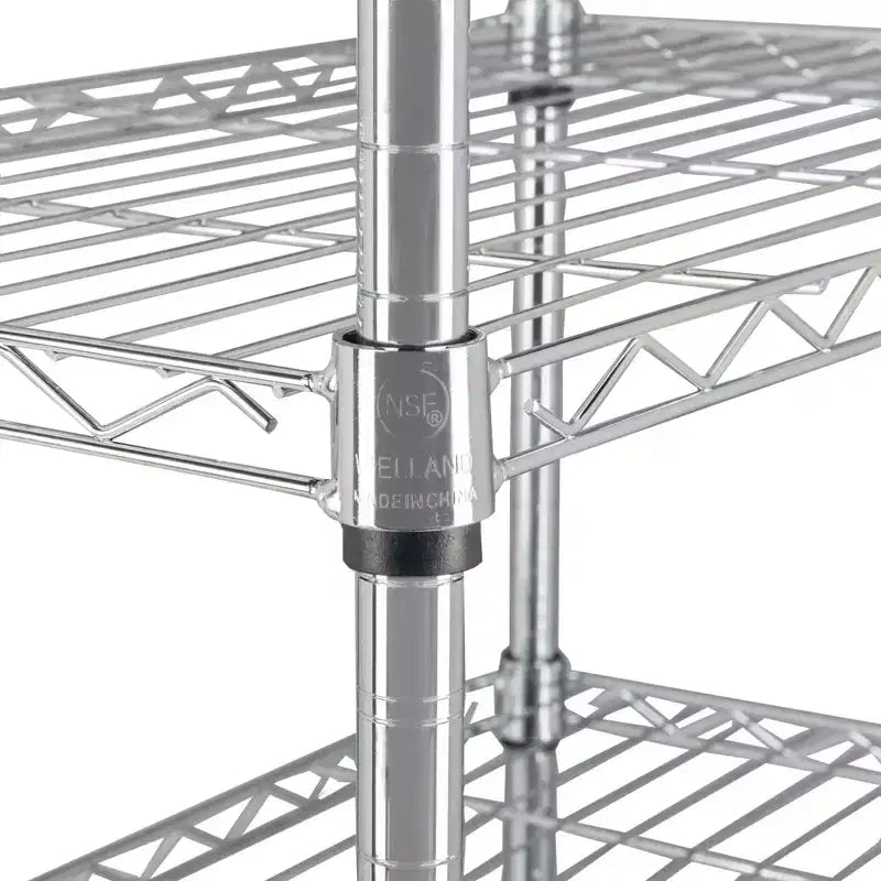 Scaffalatura a 8 ripiani in filo metallico regolabile in acciaio