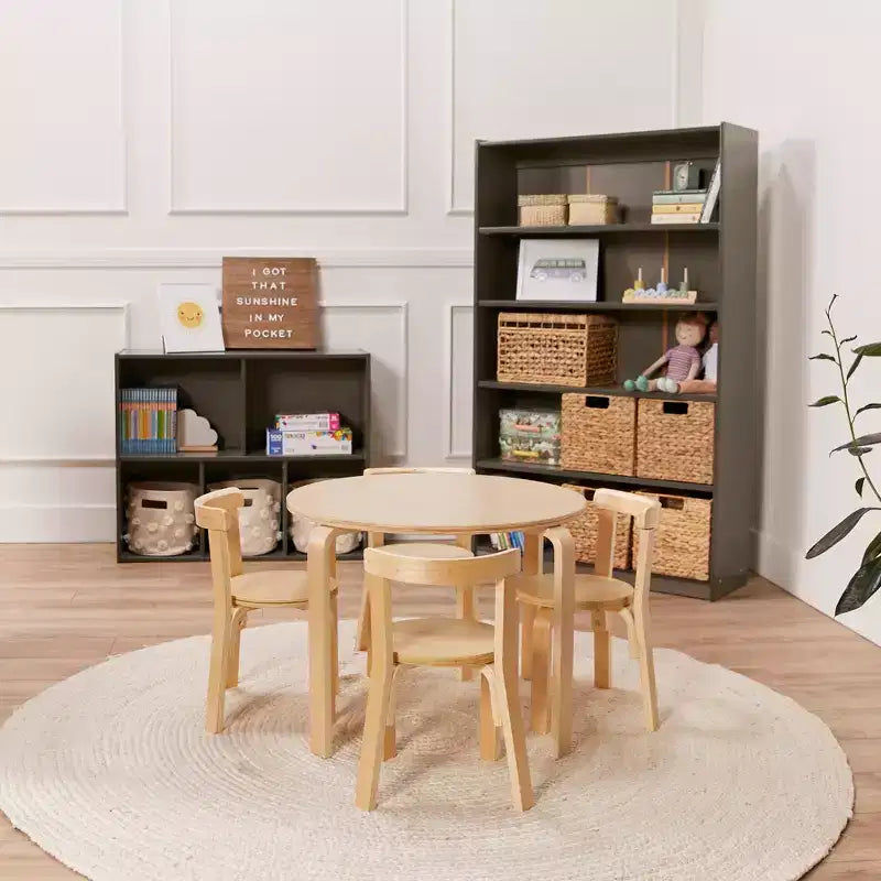 ECR4Kids Scaffale Classico in Legno con Ripiani Regolabili, 152 cm, Libreria per Aula