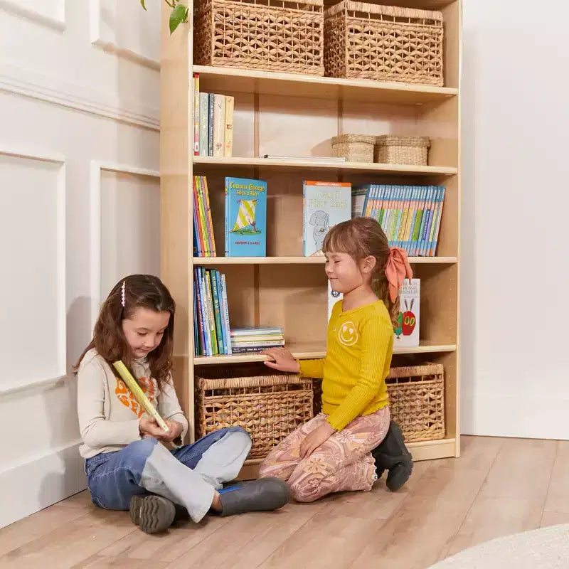 ECR4Kids Scaffale Classico in Legno con Ripiani Regolabili, 152 cm, Libreria per Aula