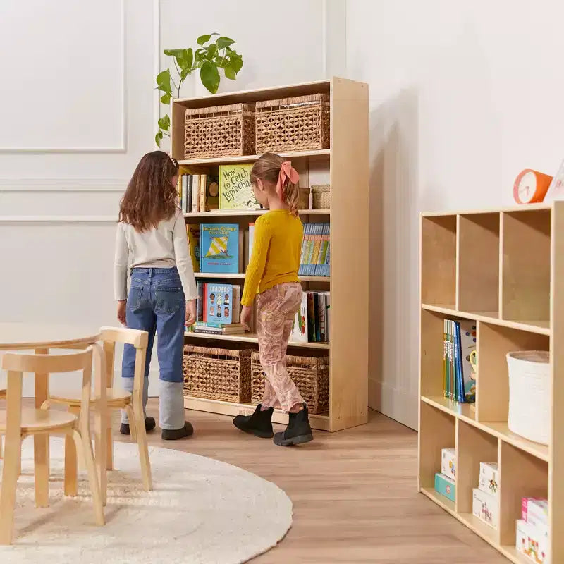 ECR4Kids Scaffale Classico in Legno con Ripiani Regolabili, 152 cm, Libreria per Aula