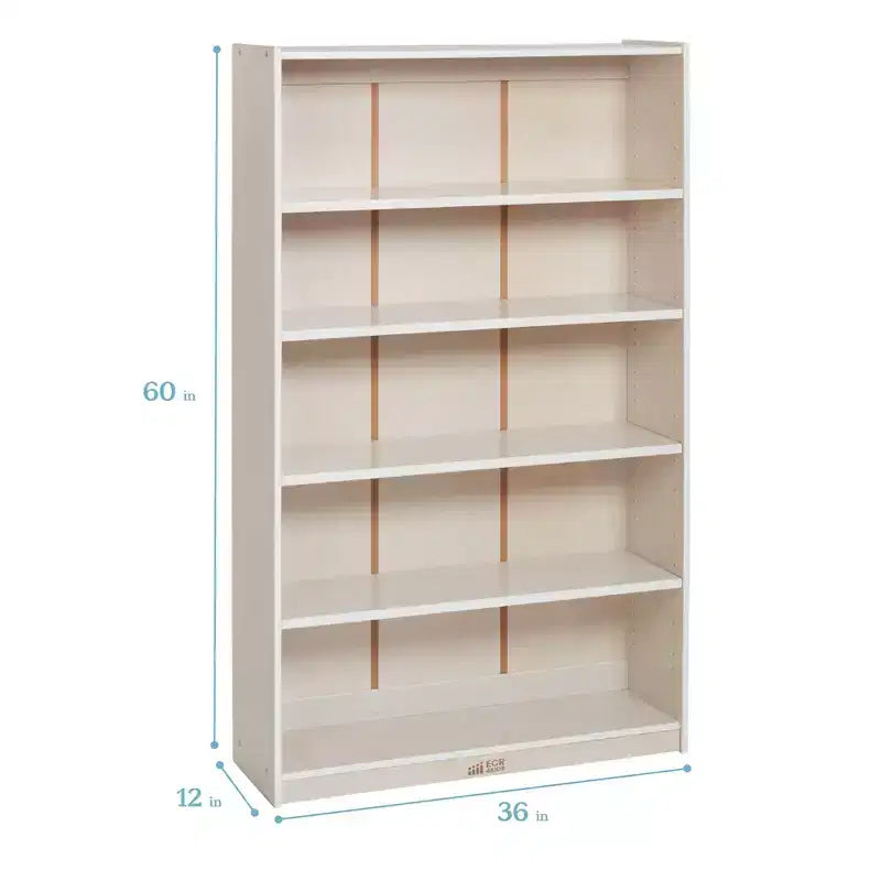 ECR4Kids Scaffale Classico in Legno con Ripiani Regolabili, 152 cm, Libreria per Aula