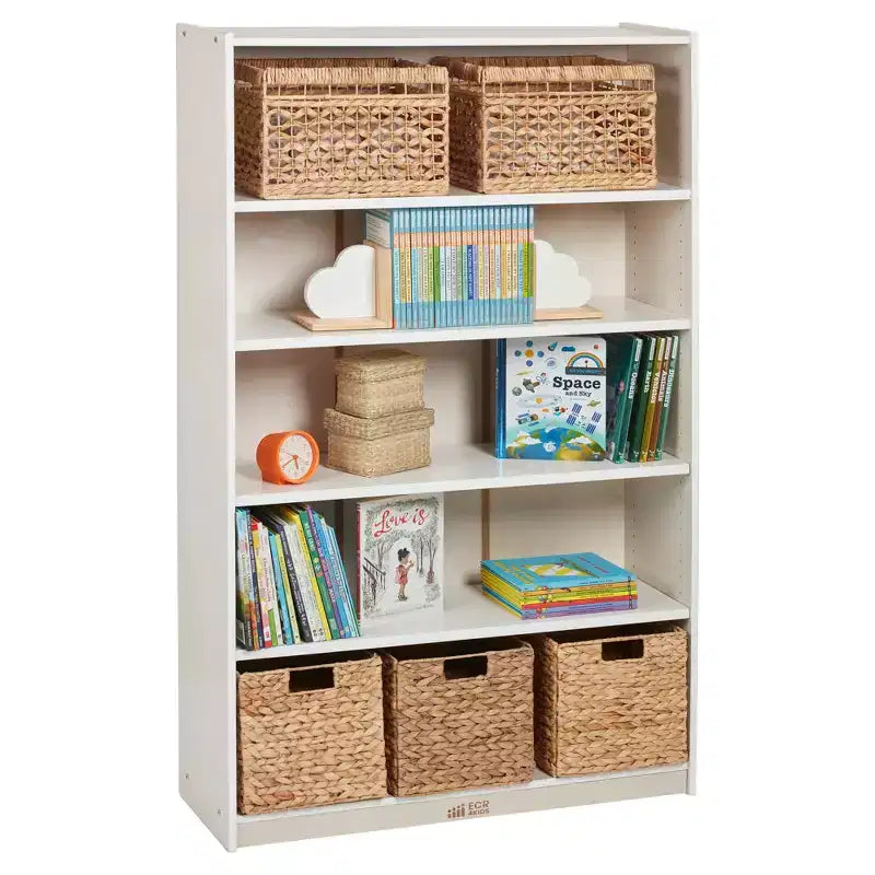 ECR4Kids Scaffale Classico in Legno con Ripiani Regolabili, 152 cm, Libreria per Aula
