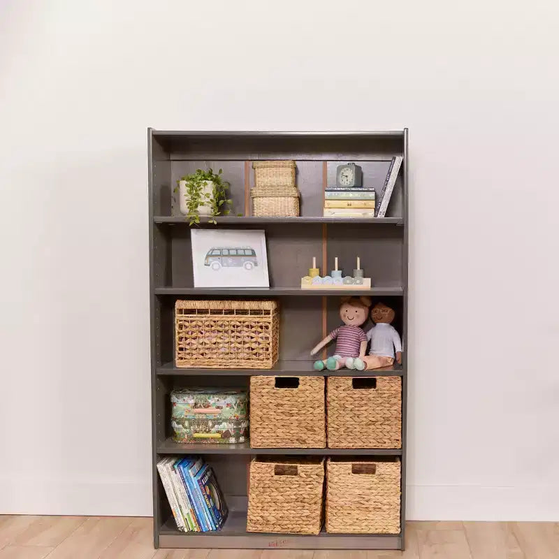 ECR4Kids Scaffale Classico in Legno con Ripiani Regolabili, 152 cm, Libreria per Aula