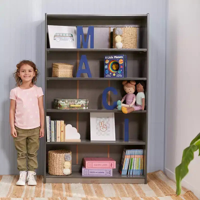 ECR4Kids Scaffale Classico in Legno con Ripiani Regolabili, 152 cm, Libreria per Aula