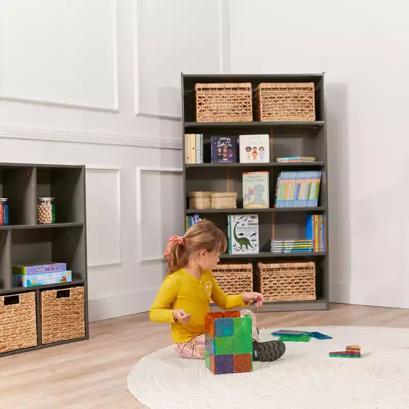 ECR4Kids Scaffale Classico in Legno con Ripiani Regolabili, 152 cm, Libreria per Aula