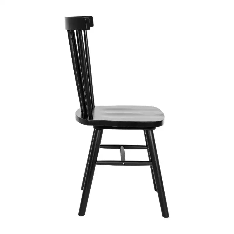 Flash Furniture Ingrid Set di 2 Sedie da Pranzo Windsor per Uso Commerciale, Sedie da Pranzo per Ristorante Senza Braccioli con Schienale a Fuso in Legno Massello