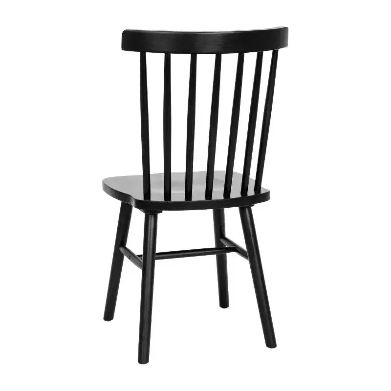 Flash Furniture Ingrid Set di 2 Sedie da Pranzo Windsor per Uso Commerciale, Sedie da Pranzo per Ristorante Senza Braccioli con Schienale a Fuso in Legno Massello