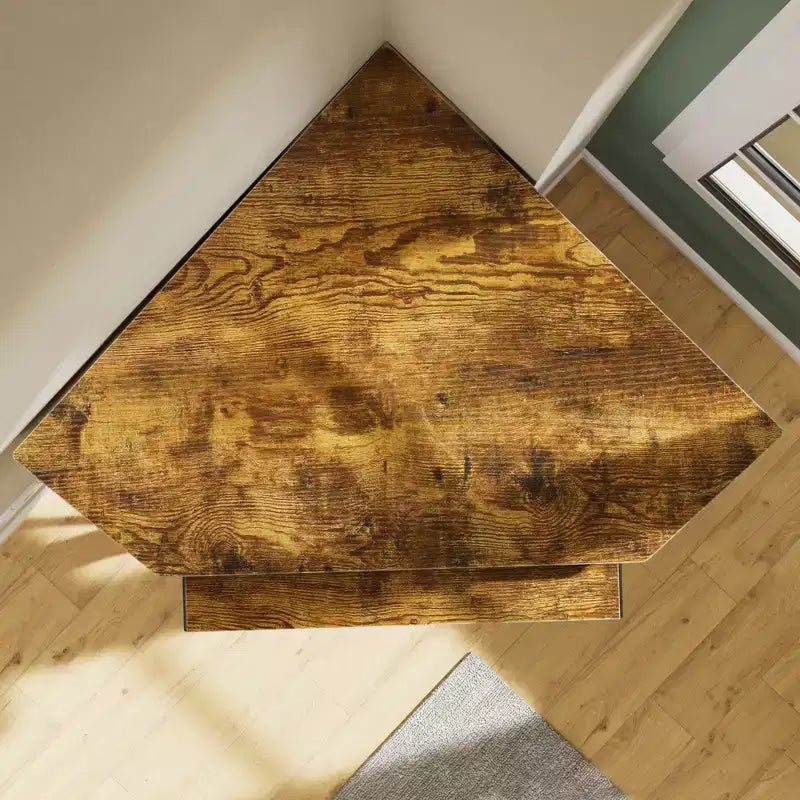 Scrivania ad angolo per computer VECELO da 104 cm con ripiani portaoggetti e stazione di ricarica, scrivania da gamer, scrivania moderna per workstation da ufficio domestico